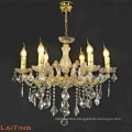 6 arms wrought iron candle chandelier light fixture for dining room 85154